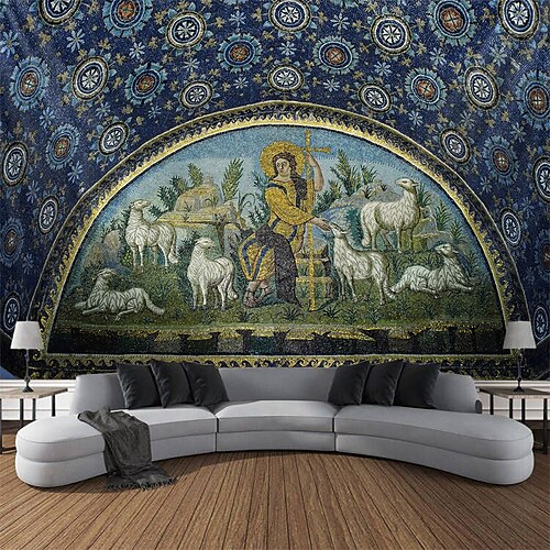 

art byzantin art religieux médiéval tapisserie suspendue art mural grande tapisserie décor mural photographie toile de fond couverture rideau maison chambre salon décoration