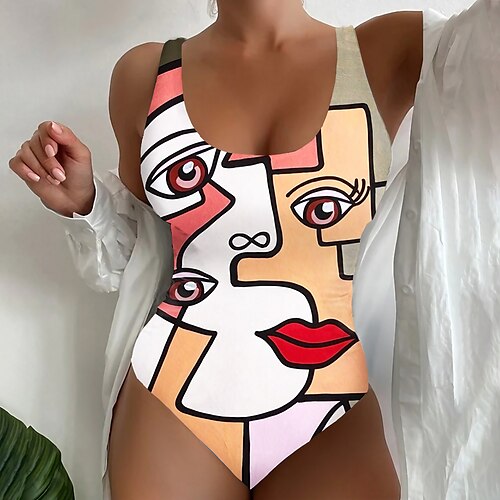 

Maillots de Bain Une pièce Maillot de bain Femme Imprimé Graphic Abstrait Normal Body Maillots de bain Sportif Tenues de plage Eté