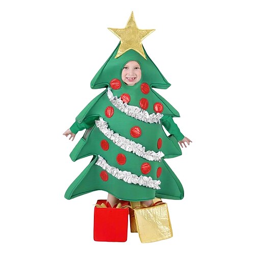 

Árvores de Natal Festa a Fantasia Fantasias de Cosplay Para Meninos Para Meninas Uma Peça Dia Das Bruxas Baile de Máscaras Crianças Festa Natal Poliéster Pijama Macacão