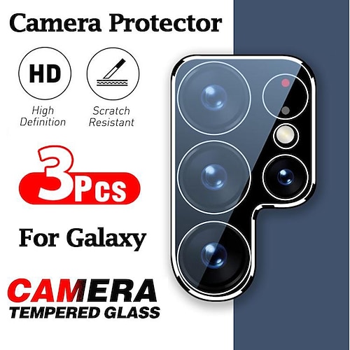 

3PCS Camera Protector Glass For Samsung Galaxy S23 S22 S21 Ultra S23 S22 S21 Plus S21FE S20FE A14 A13 A23 A33 A53 A12 A22 A32 A52 A52s iPhone 14 13 12 11 Pro Max HD Lens Film Glas