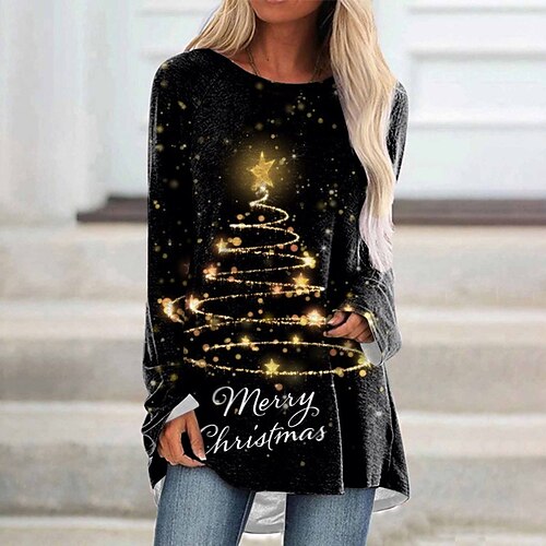 

Christmas Cosplay T-shirt Print Graphic T-shirt For Women's Adults' 3D Print 100% Polyester Party Festival