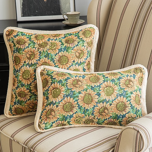 

Decorative Toss Pillows Throw Pillow Covers Sunflower American Style Cover for Pillows Throw Pillows for Sofa Couch Bech