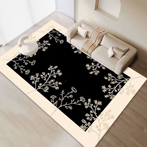 

Alfombra retro ligera de lujo para sala de estar, dormitorio completamente extendido, sofá de alta gama, mesa de café, alfombra antideslizante, resistente al desgaste y fácil de manejar