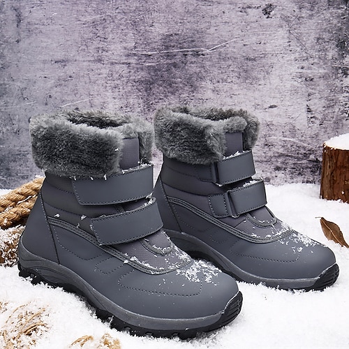 

Mujer Botas Botas con plataforma Botas de nieve Tallas Grandes Exterior Trabajo Diario Color sólido Plaid Forrado con Lana Botines Botines Invierno Plataforma Tacón Plano Dedo redondo Casual Confort