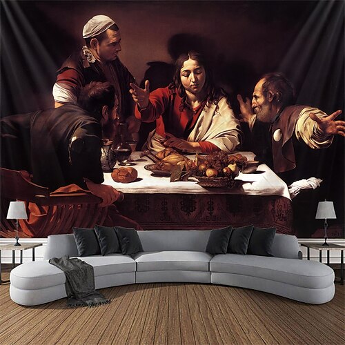 

Caravaggio pintura pendurada tapeçaria arte de parede grande tapeçaria mural decoração fotografia pano de fundo cobertor cortina casa quarto sala de estar decoração