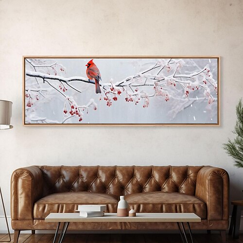 

pie dans la tempête de neige décor d'hiver Noël peint à la main belle toile animale art fait à la main peinture de paysage d'hiver toile roulée (sans cadre)