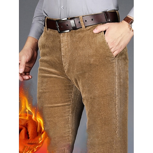 

Homme pantalon de costume Pantalon en molleton Pantalon en Velours Côtelé Pantalon Pantalon de costume Poche Plein Confort Respirable Extérieur du quotidien Sortie Mode Décontractées Noir Vin