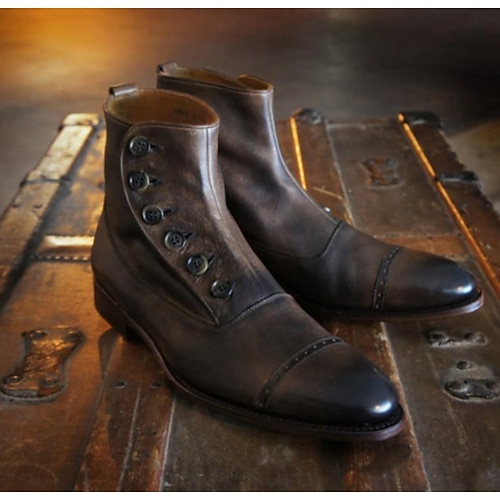 

Homme Bottes Bottes à boutons Chaussures formelles Chaussures habillées Marche Entreprise Décontractées Britanique du quotidien Bureau et carrière Polyuréthane Pluche Augmentation de la hauteur