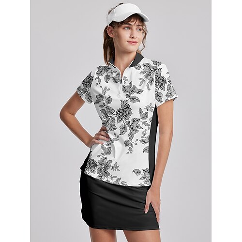 

Mujer Camisas de polo Blanco Manga Corta Camiseta Floral Ropa de golf Ropa Trajes Ropa Ropa