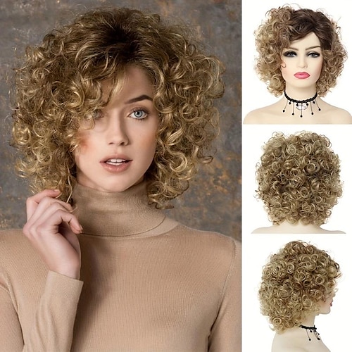 

Perruque Synthétique Bouclé Coupe Dégradée Coupe Asymétrique Perruque Longue A1 A2 A3 Cheveux Synthétiques Femme Design à la mode Doux Naturel Blond