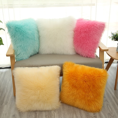 

Solid Colored Decorative Toss Pillows Soft Plush Pink Orange Sage Green Throw Pillow Covers Cover for Pillows Throw Pillows for Sofa Couch Bech Bed