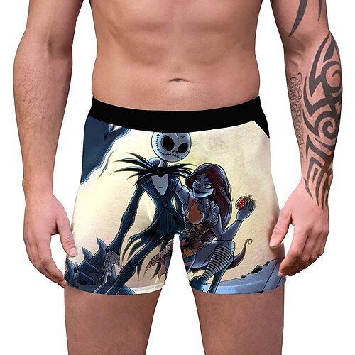 

Presentes de Natal Boxer Curto Roupa Íntima Homens Festa a fantasia Natal Natal Carnaval Baile de Máscaras Adulto Festa Natal Poliéster