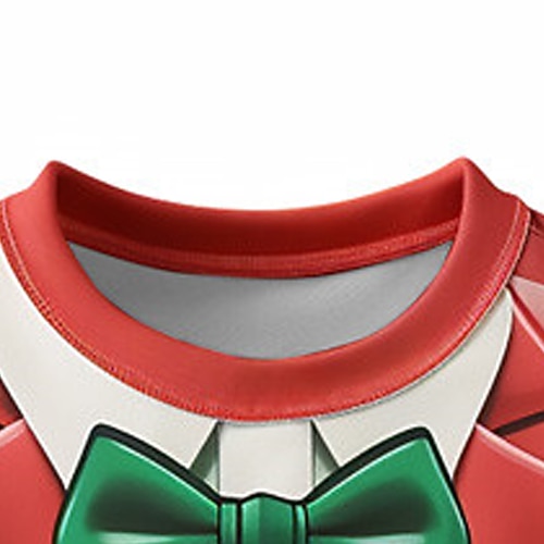  Chico 3D Lazo Camiseta navideña Camiseta Camisas Manga Larga Impresión 3D Otoño Invierno Deportes Moda Ropa de calle Niños 3-12 años 4-12 años Cuello Barco Exterior Casual Diario Ajuste regular