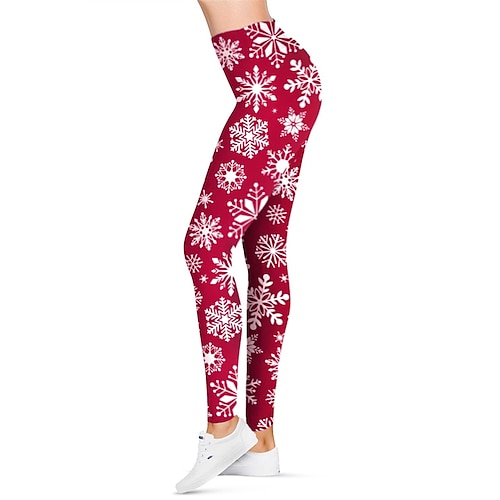 

Papai Noel Leggings Calça Jogger Mulheres Natal Natal Noite de Natal Adulto Natal Véspera de Ano Novo Poliéster Lycra Spandex Calças