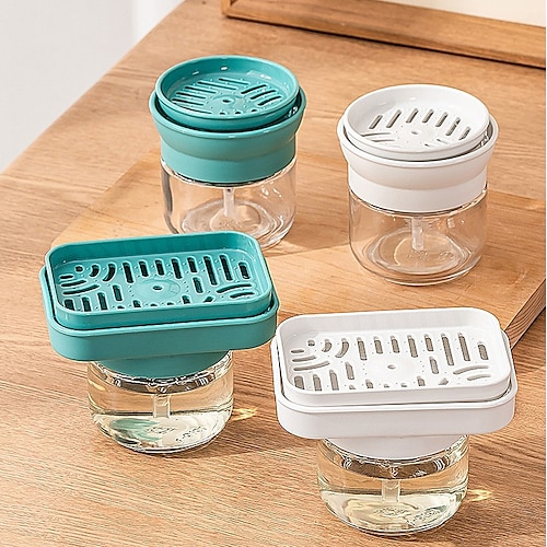 

Distributeur de savon liquide à pression, pot en verre, sélection pour fournitures de cuisine, bouteille de savon de nettoyage, presse dédiée, 2 pièces