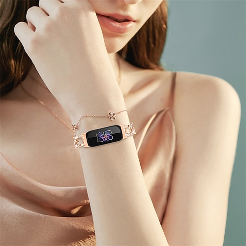 Metall-Armband Kompatibel Mit Fitbit Inspire 3 – Verstellbar, Silber/gold, Hautfreundlich