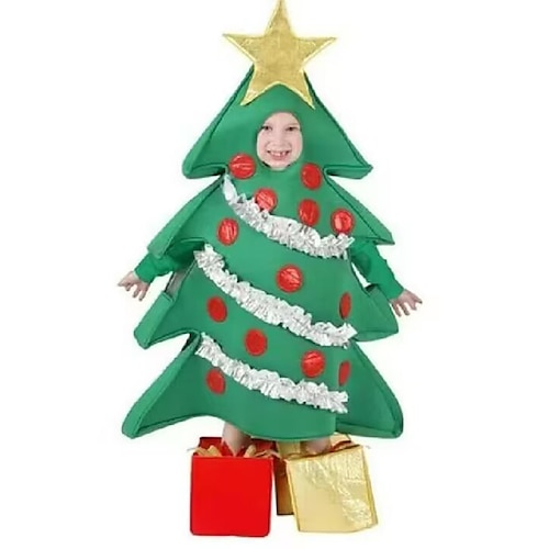 

Árvores de Natal Festa a Fantasia Fantasias de Cosplay Para Meninos Para Meninas Uma Peça Dia Das Bruxas Baile de Máscaras Crianças Festa Natal Poliéster Pijama Macacão