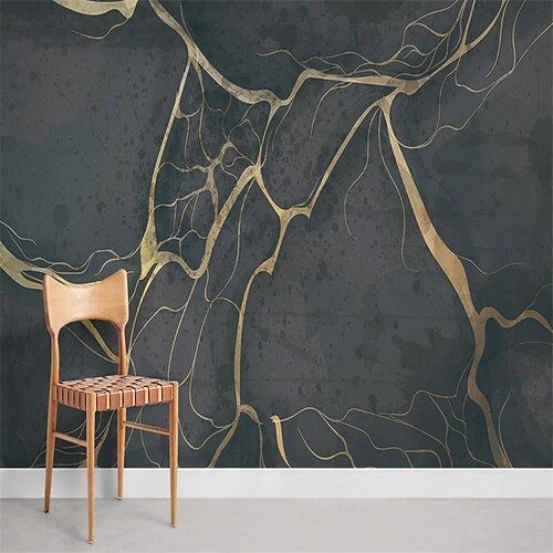 

Abstract Marble Wallpaper Mural Black Gold Marble Wall Covering Sticker Peel and Stick Removable PVC/Vinyl Material Self Adhesive/Adhesive Required Wall Decor for Living Room Kitchen Bathroom