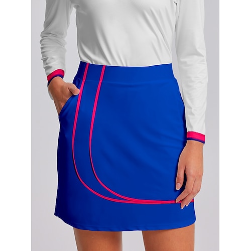 

Mulheres Saia de tênis Saia de golfe Azul Proteção Solar Roupas de Tênis Roupas femininas de golfe, roupas, roupas, roupas