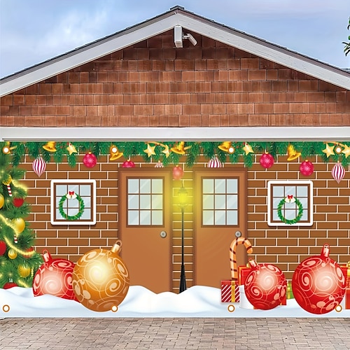 

1 pièces atmosphère de couverture de porte de garage de noël