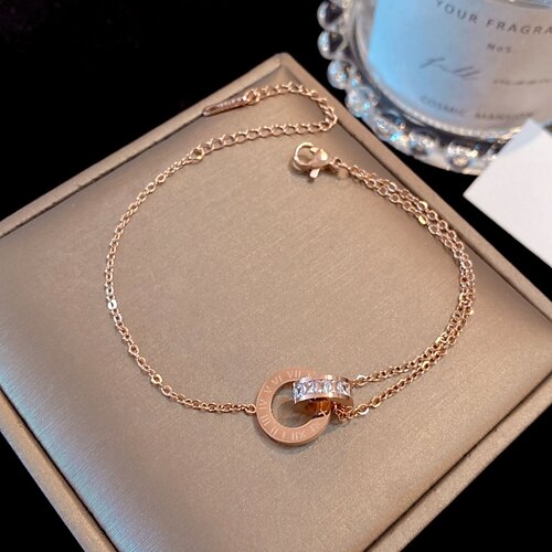 

Women's Bracelet Classic Letter Fashion Korean Titanium Steel Bracelet Jewelry Silver / Rose Gold / Gold For Party Gift