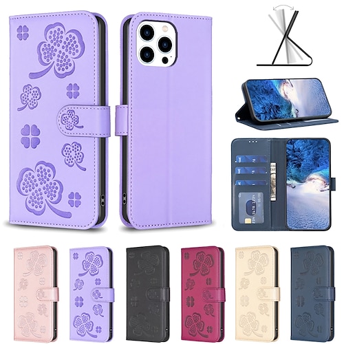 

Phone Case For iPhone 15 Pro Max Plus iPhone 14 13 12 11 Pro Max X XR XS 8 7 Plus Back Cover Wallet Case with Stand Holder Embossed Magnetic Retro TPU PU Leather
