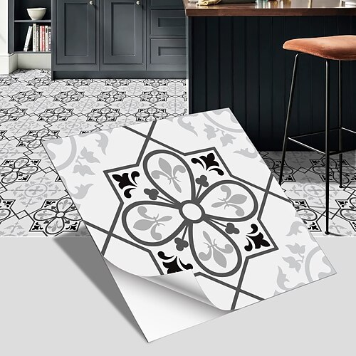 

4 pegatinas de vinilo para azulejos, despegar y pegar, decoración del hogar, papel pintado, pegatinas de pared gruesas, impermeables, antideslizantes, resistentes al desgaste, autoadhesivas, 20 x 20