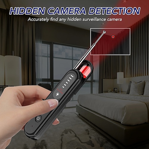 

Hidden Camera Detector Anti-Spy Car GPS Tracker Listening Device Bug RF Wireless All Signal Scanner Gadget Security Protection