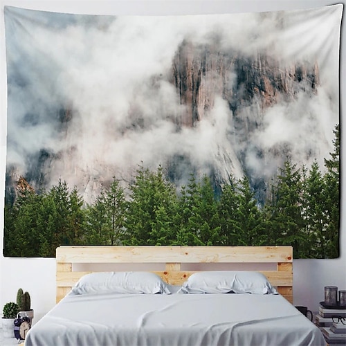 

Landschaft nebliger Berg hängender Wandteppich Wandkunst großer Wandteppich Wanddekor Fotografie Hintergrund Decke Vorhang Zuhause Schlafzimmer Wohnzimmer Dekoration