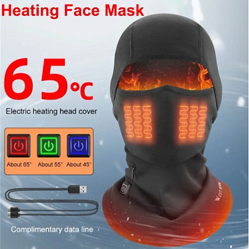 

WEST BIKING Winter Cycling Hat Comfortable Windproof Heating Headgear Cycling Heating Face Mask for Ski Bicycle Motorcycle