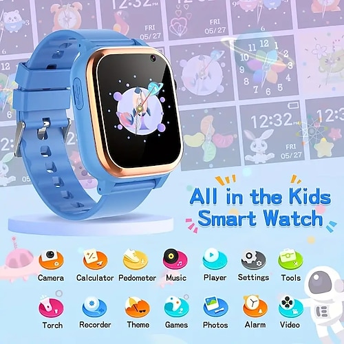 

montre intelligente caméra jeu montre jouets avec 16 jeux alarme vidéo lecteur de musique lampe de poche podomètre montre éducative cadeau pour filles et garçons