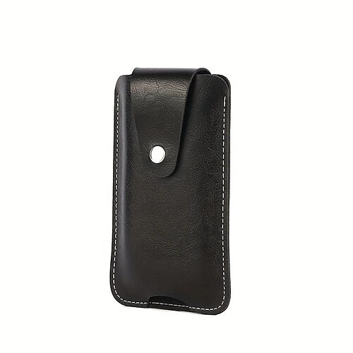 

Riñonera de cuero sintético para teléfono móvil para hombre, riñonera con clip para cinturón para deportes al aire libre, 1 unidad
