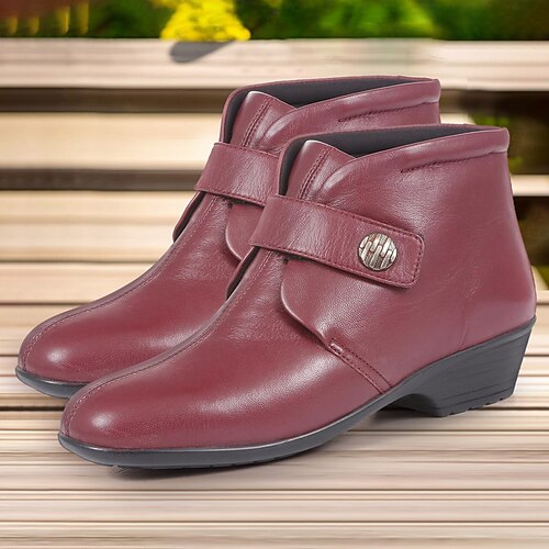 

Damen Stiefel Chelsea-Stiefel Fersen mit Knöchelriemen Party B¨¹ro Täglich Blockabsatz Keilabsatz Elegant Vintage Geschäftlich Kunstleder Wein Schwarz Grün