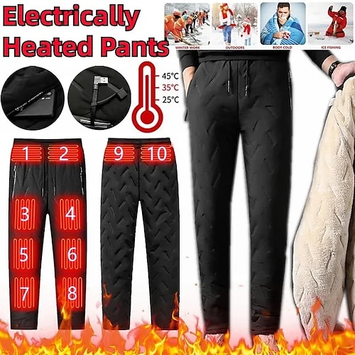 

Pantalones térmicos de invierno para senderismo, ropa interior con calefacción, pantalones con calefacción eléctrica usb, ropa de esquí, pantalones térmicos deportivos