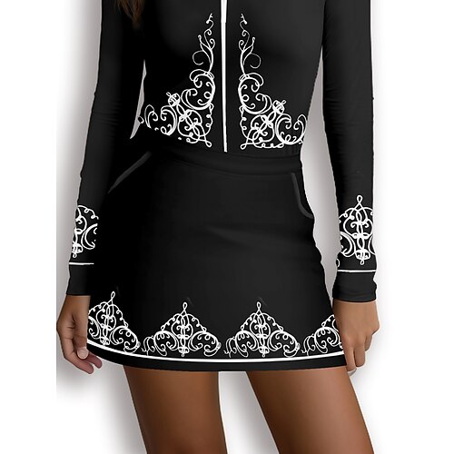 

Mujer Falda de tenis falda de golf Transpirable Secado rápido Dispersor de humedad Ropa de tenis Ropa de golf Ajuste regular 2 en 1 Bolsillo para tee de golf Impreso Verano Tenis Golf pepinillo