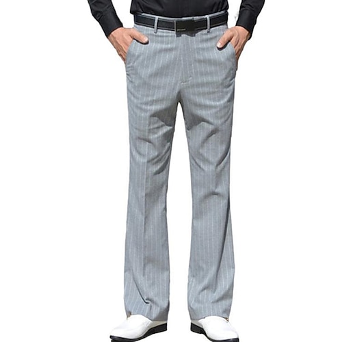 

Men's Dress Pants Flared Pants Trousers Suit Pants Print Button Pocket Stripe Comfort Breathable Outdoor Daily Going out Fashion Casual Grey