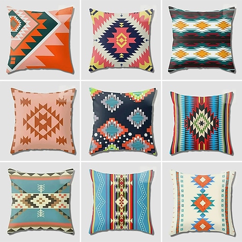 

Kilim Ethnic South Werstern Double Side Pillow Cover 1PC Soft Decorative Square Pillowcase for Bedroom Livingroom Sofa Couch Chair