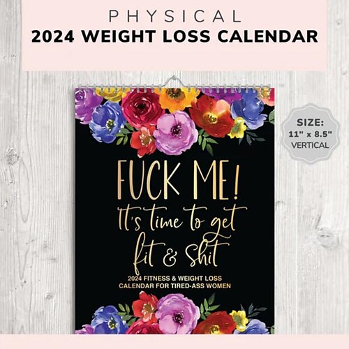 

calendrier de perte de poids imprimable, calendrier imprimable 2024, calendrier de remise en forme 2024, calendrier de jurons, calendrier drôle 2024, calendrier de mots cuss
