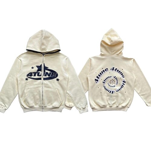 

Sweatshirt Sweat à capuche zippé Sweat Lettre Poche avant Sweat à capuche Pour Homme Femme Unisexe Adulte Estampage à chaud 100 % Polyester Plein Air Casual Quotidien