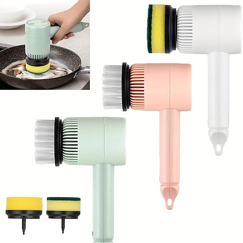 

Cepillo para lavar platos cepillo de limpieza eléctrico automático inalámbrico usb recargable profesional cocina bañera cepillos de limpieza de azulejos