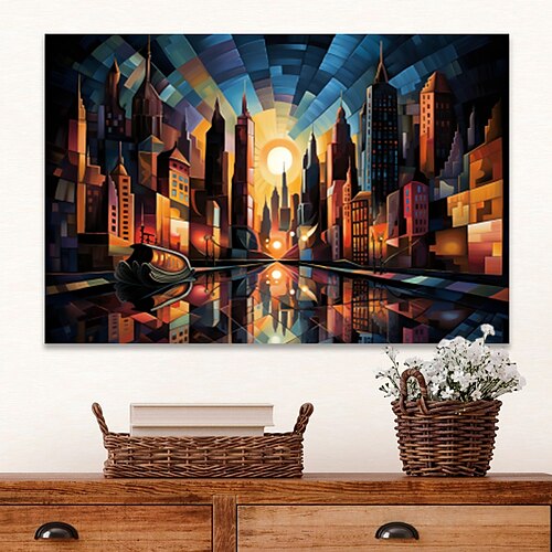 

Landscape Wall Art Canvas Fantasy Citys Prints and Posters Abstract Pictures Decorative Fabric Painting For Living Room Pictures No Frame