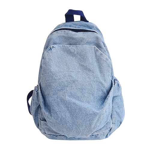 

Femme sac à dos Mini sac à dos du quotidien Couleur unie Toile Grande Capacité Durable Fermeture Bleu Ciel Bleu de minuit