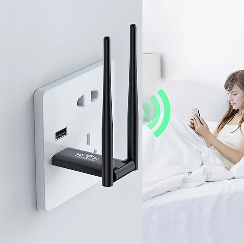 

Wireless Wifi Signal Amplifier 300Mbps 2.4G Portable Signal BoosterRepeater USB-Powered High-Power WiFi Hotspot Extender ForComputer Office Indoor