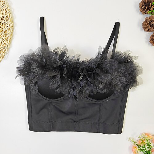 

Sensual Y2K Año 2000 Faja Parte superior del tubo Top tank sujetador push up Top corto con corpiño Chica gótica Mujer Cosplay Disfraz Carnaval Fiesta Club nocturno Ropa de Fiesta Chalecos