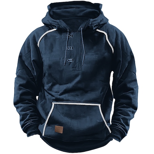 

Homme Sweat à capuche Sweat à capuche quart zippé Vert Véronèse bleu marine Marron Gris Capuche Poche Sport Loisir du quotidien Vacances Vêtement de rue Frais Décontractées Printemps Automne