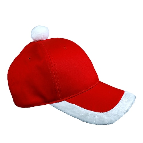 

Santa Hat Christmas Costume Baseball Cap Hat Xmas Accessories For Kids Adults Adjustable Christmas Eve Party