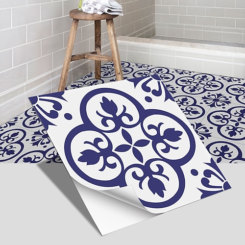 

4 unidades de adesivos de azulejos de vinil descascam e colam papel de parede de decoração de casa adesivos de parede descascados e colados adesivos de piso autoadesivos à prova d'água espessados e