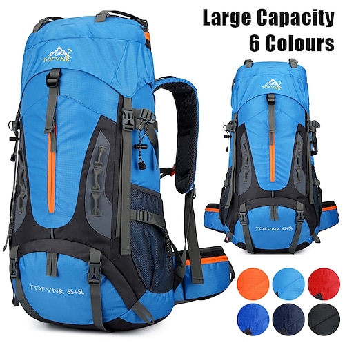 

Men's Backpack School Bag Bookbag Functional Backpack Tactical Backpack Outdoor Camping Hiking Traveling Color Block Nylon Large Capacity Waterproof Breathable Zipper / Black / sapphire / dark blue