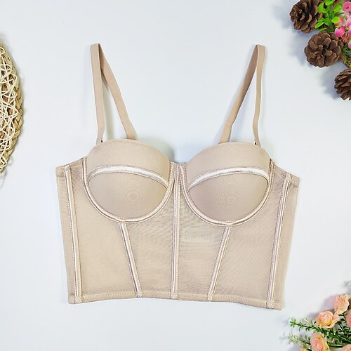 

Sensual Y2K Año 2000 Faja Parte superior del tubo Top tank sujetador push up Top corto con corpiño Chica gótica Mujer Cosplay Disfraz Carnaval Fiesta Club nocturno Ropa de Fiesta Chalecos