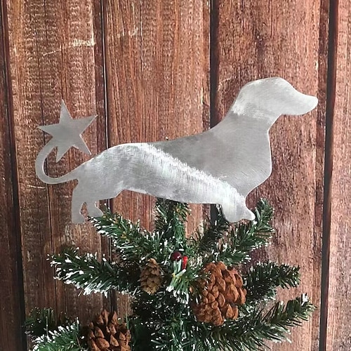 

Perro estrella adorno para árbol de Navidad decoración árbol de Navidad decoración del hogar lindo regalo de fiesta de Navidad para la familia